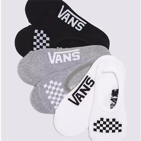 Vans 3 Pack Women’s Checkerboard No Show Sicks Sizes 6.5-10 - Picture 1 of 2